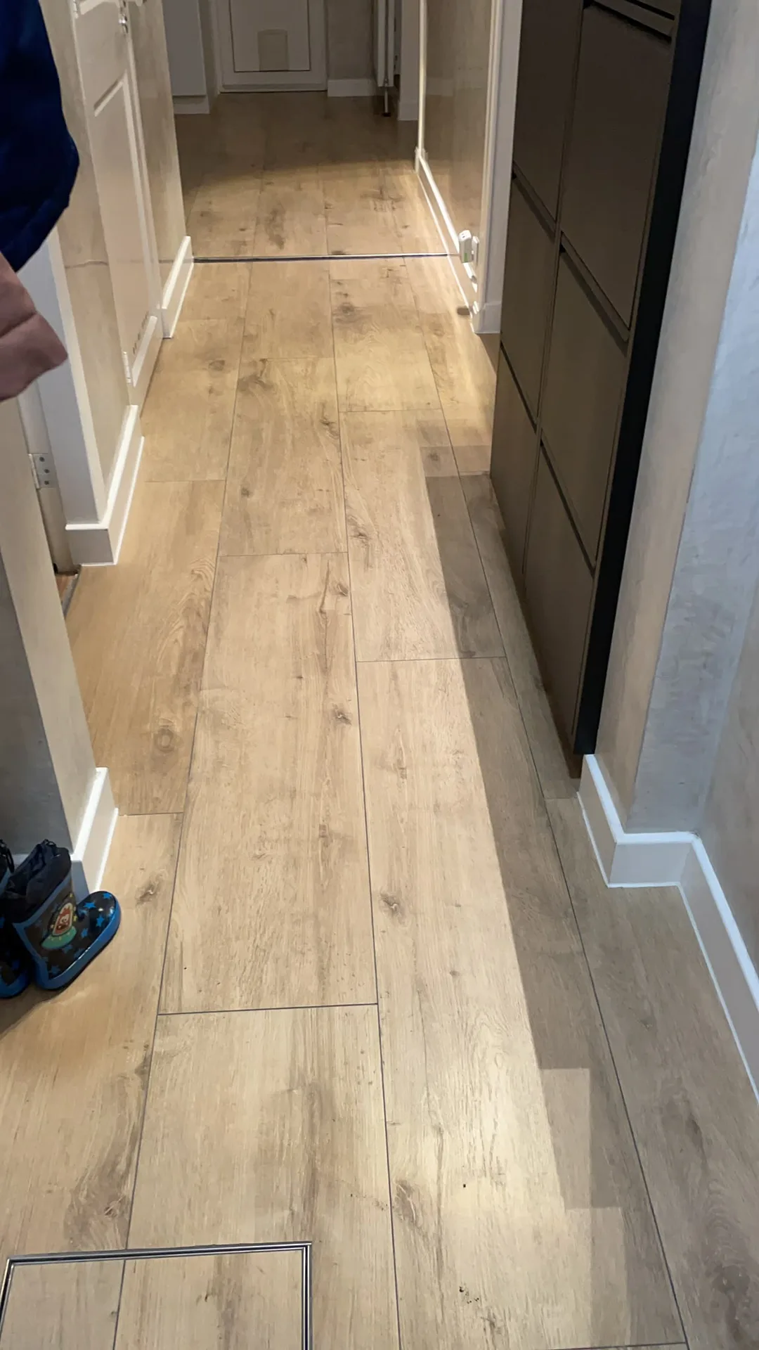 Gerenoveerde hal met houten laminaatvloer